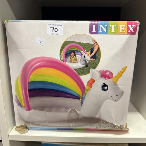 70 - INTEX INFLATABLE UNICORN POOL