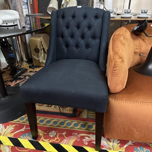 79 - ITALIAN DESIGNER CHAIR WITH STUDDED BACK