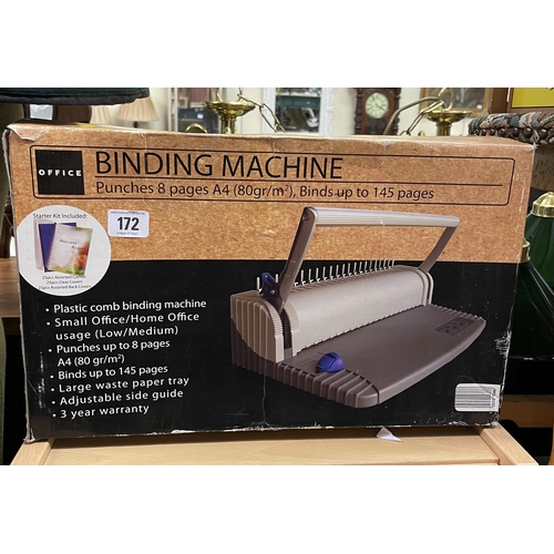 172 - OFFICE BINDING MACHINE