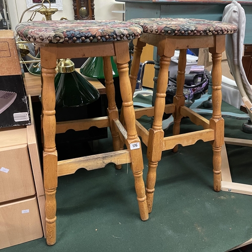 176 - PAIR OF VINTAGE STOOLS