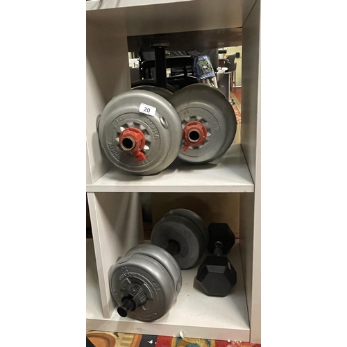 20 - SET OF DUMBBELL WEIGHTS