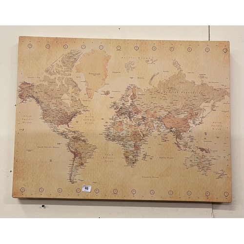 46 - CANVAS WORLD MAP