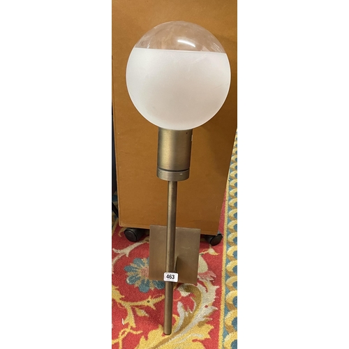 463 - CONTARDI SOLITARIO AP WALL LIGHT IN BRUSHED GOLD WITHE OPAQUE AND CLEAR GLASS GLOBE