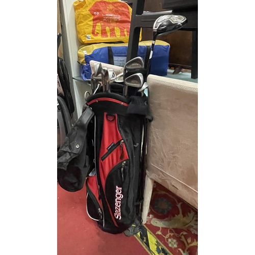 80 - SLAZENGER GOLF BAG WITH CLUBS