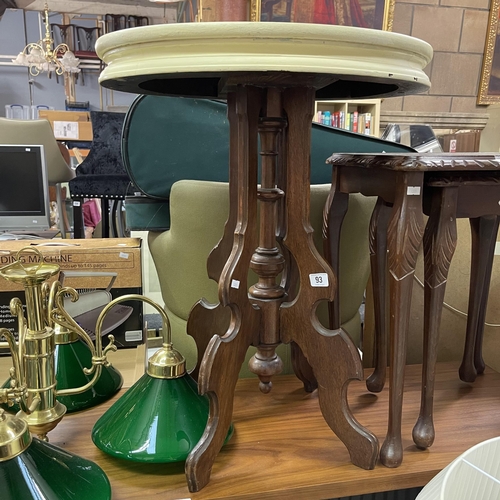 93 - EDWARDIAN CARVED BASE WINDOW TABLE