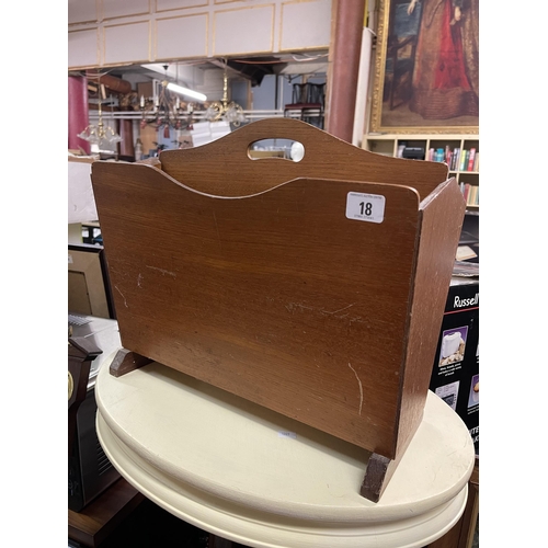 18 - SOLID TEAK MAGAZINE RACK