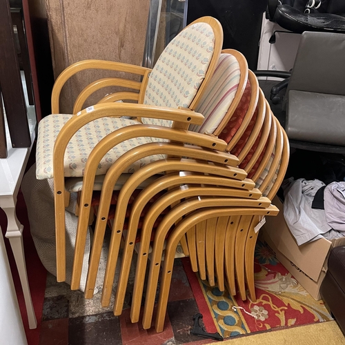 245 - 8 STACKING CHAIRS