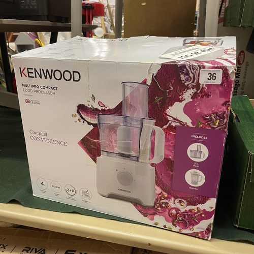 36 - KENWOOD MULTIPRO COMPACT FOOD PROCESSOR LIKE NEW IN BOX