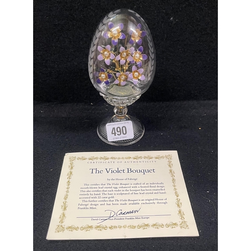 490 - THE VIOLET BOUQUET BY THE HOUSE OF FABERGE