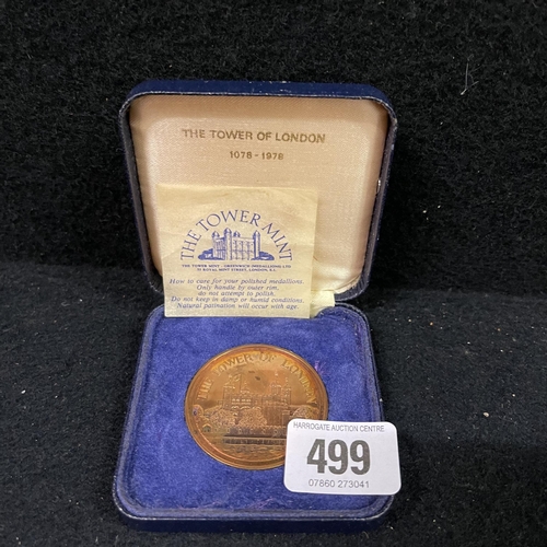 499 - TOWER OF LONDON MINT SOLID BRONZE COIN