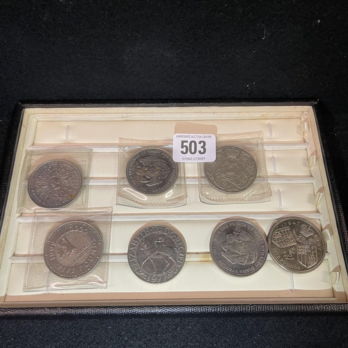 503 - 7X FIVE POUND COINS