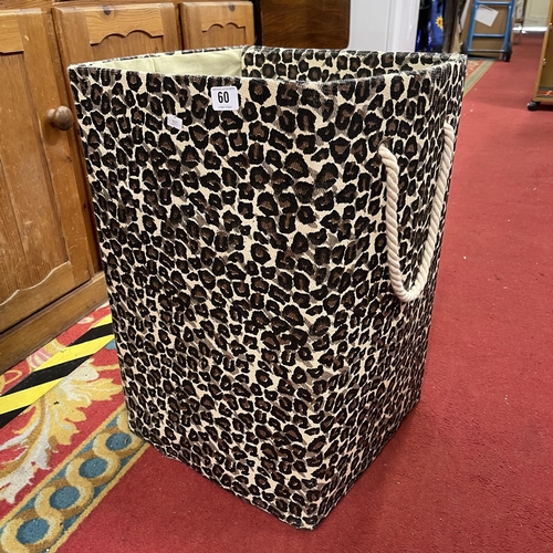 60 - LEOPARD PRINT WASH BASKET