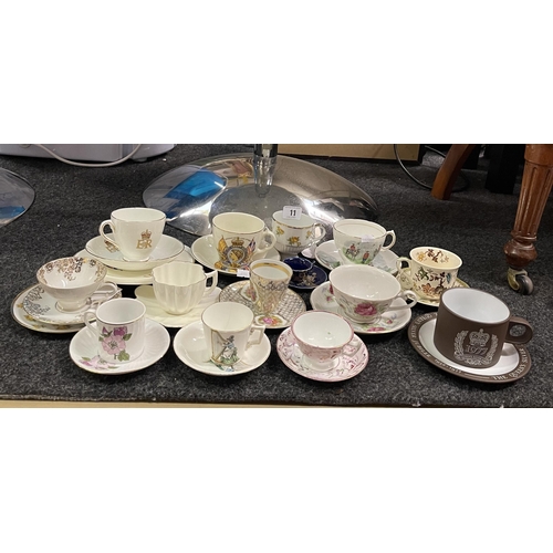 11 - SELECTION OF VARIOUS NAMED CABINET CUPS AND SAUCERS