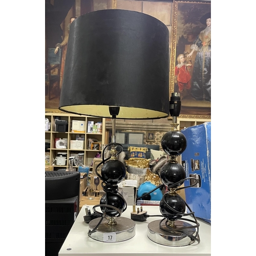 17 - PAIR OF TABLE LAMPS