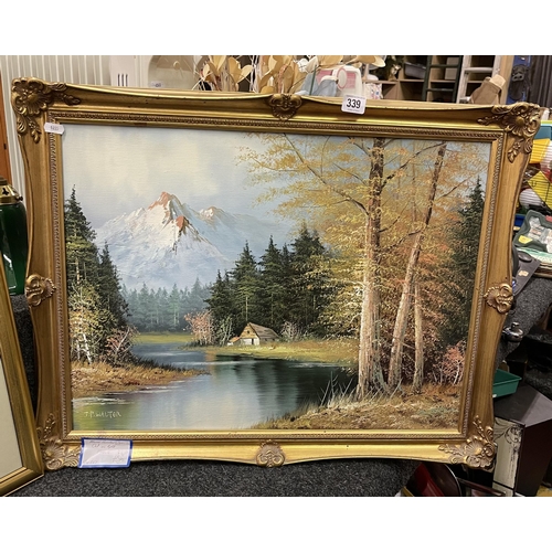 339 - OIL ON BOARD IN BEAUTIFUL GILT FRAME SIGNED BY J.P.WALTER