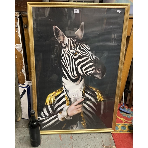 50 - FRAMED MR STRIPE PICTURE