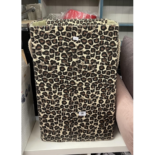 58 - LEOPARD PRINT WASH BASKET