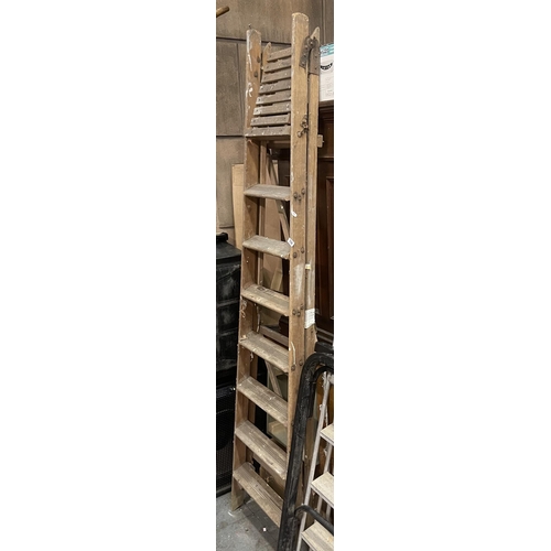 596 - WOODEN STEP LADDERS