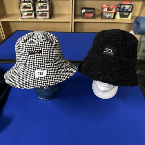 413 - 2 FESTIVAL HATS INCLUDING VANS AND FESTIVAL