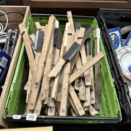 248 - BOX OF WOODEN STICKS