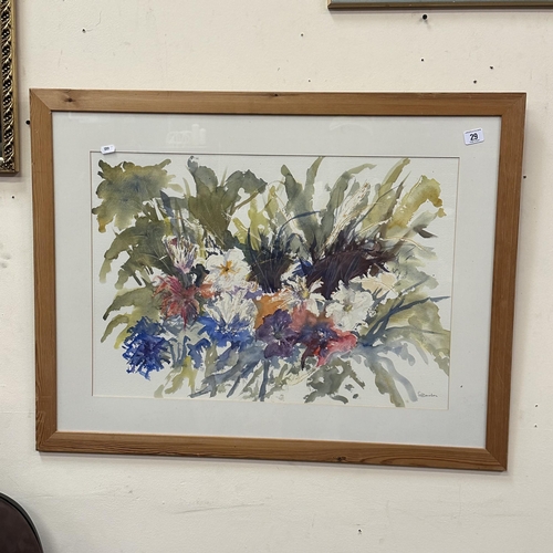 29 - LARGE VIBRANT BOTANICAL PRINT SIGNED BY THE ARTIST