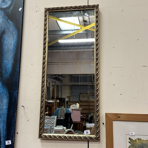 30 - GILT FRAMED HALL MIRROR