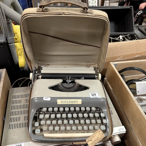 329 - DIPLOMAT SUPER CASED TYPEWRITER