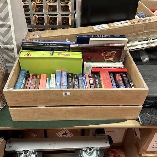 361 - LARGE BOX OF BOOKS