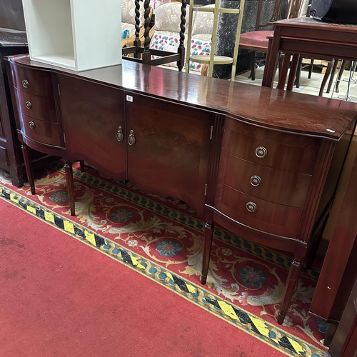 61 - MAHOGANY SIDEBOARD ON TAPERED LEG