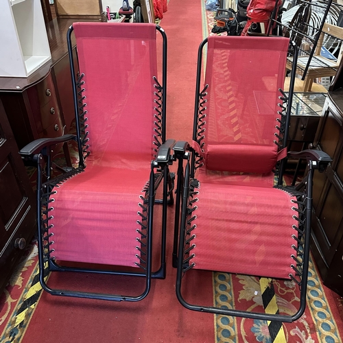 65 - TWO RECLINING GARDEN CHAIRS