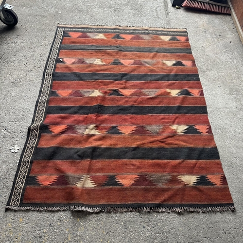 87 - LARGE AFRICAN HAND WOVEN RUG