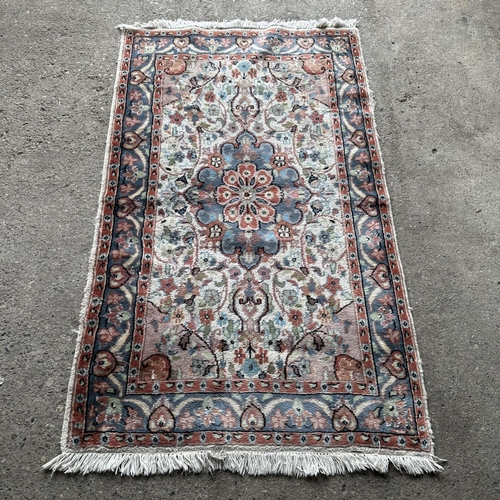 88 - IRANIAN HAND MADE RUG 60CM X 95CM