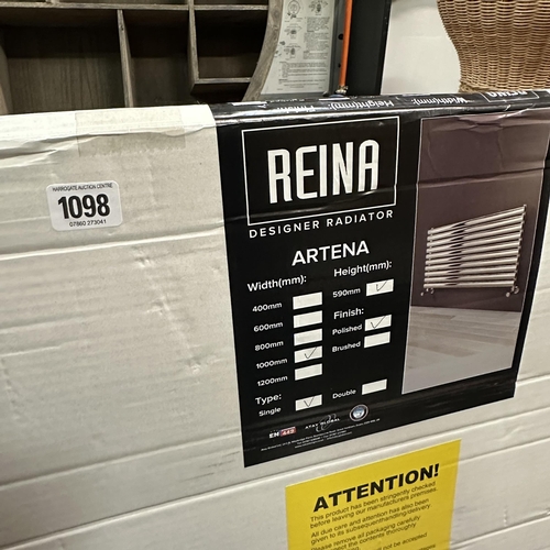 1098 - REINA ARTENA POLISHED STAINLESS STEEL RADIATOR (BOXED)