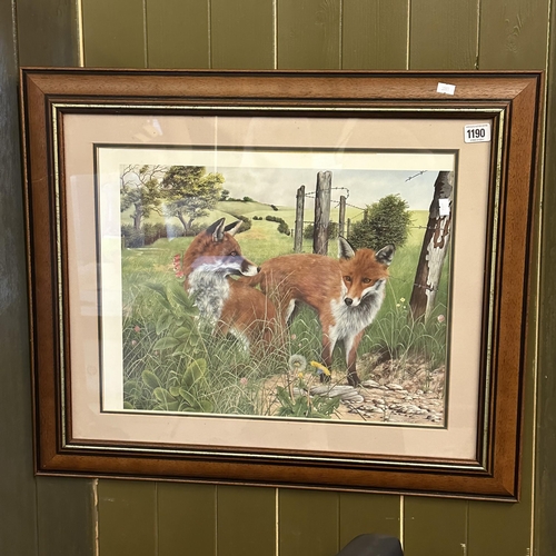 1190 - PRINT TITLED “FOXES BEST FRIEND” BY C WHITFIELD