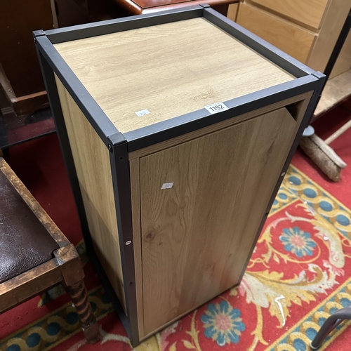 1192 - METAL FRAMED BEDSIDE CABINET