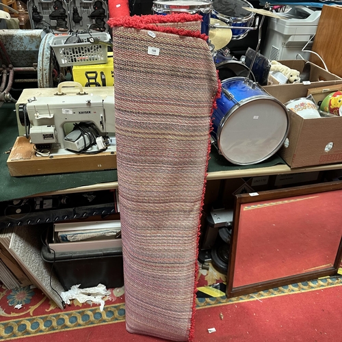 100 - RED SHAG PILE RUG