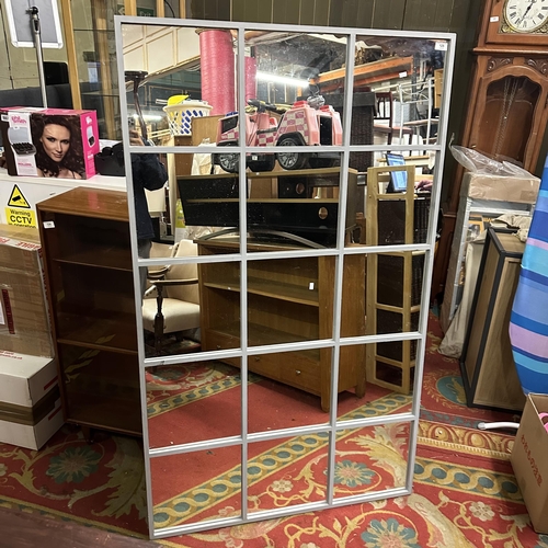 125 - LARGE WINDOW PANE STYLE MIRROR