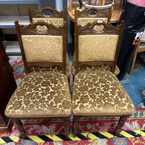 13 - 4 EDWARDIAN DINING CHAIRS