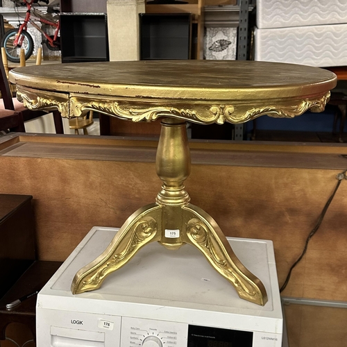 175 - GOLD PAINTED CIRCULAR TABLE