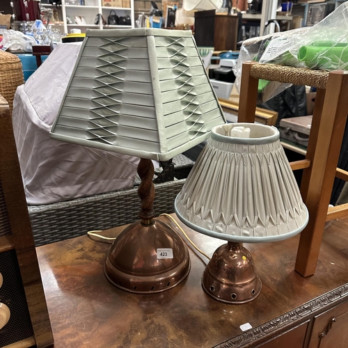 423 - TWO POSSER BASED TABLE LAMPS