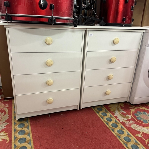 130 - PAIR OF 4 DRAWER CHESTS