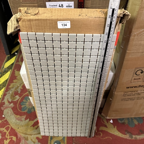 134 - BOX OF 8 SHEETS OF MOSAIC TILES 24” X 12”