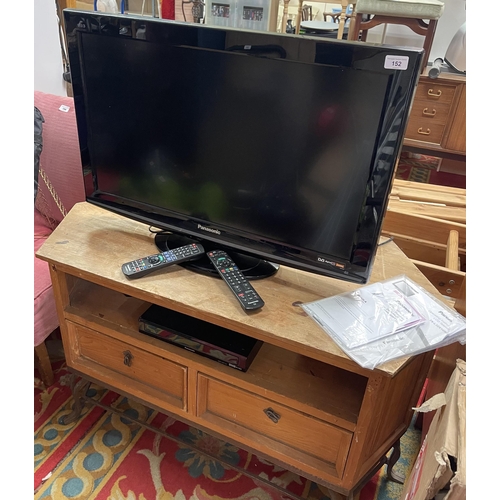 152 - PANASONIC VIERA 32” TELEVISION WITH REMOTE & POWER LEAD WITH STAND