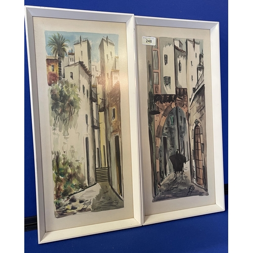 248 - PAIR OF GOYO EUROPEAN STREET SCENE PRINTS