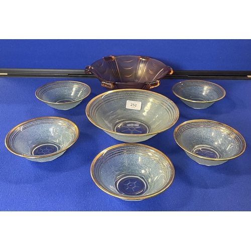 252 - SET OF GILT ART DECO STYLE FRUIT BOWLS