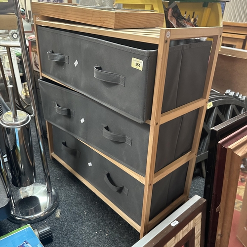 354 - ADDIS 3 DRAWER CANVAS UNIT