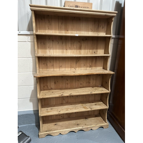 11 - SOLID PINE WATERFALL BOOKCASE (6'1