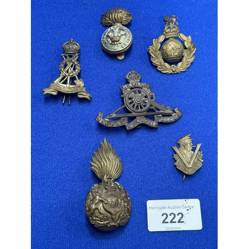 222 - SELECTION OF VINTAGE BRITISH MILITARY BADGES