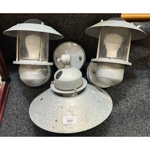 268 - 3 OUTDOOR LIGHTS