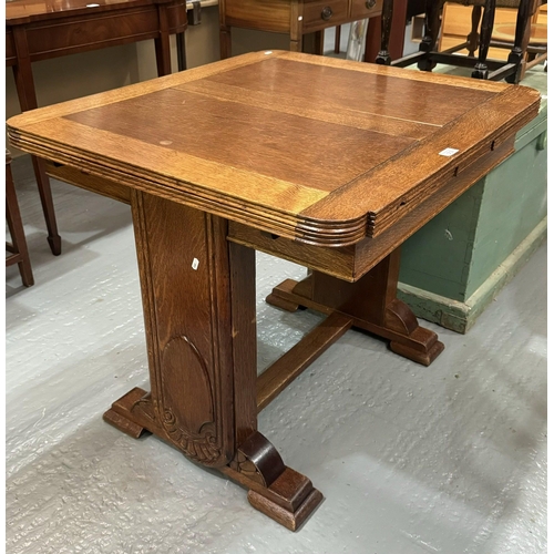 312 - 1950S OAK DRAW LEAF TABLE